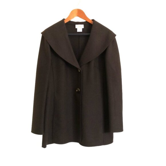 NWOT Talbots Shawl Collar Wool Jacket/Coat Brown Size L - Picture 1 of 6